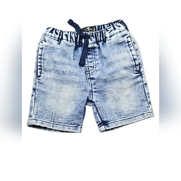 7 For All Mankind Blue Jean Boys Shorts Size 18 Months - Picture 1 of 2